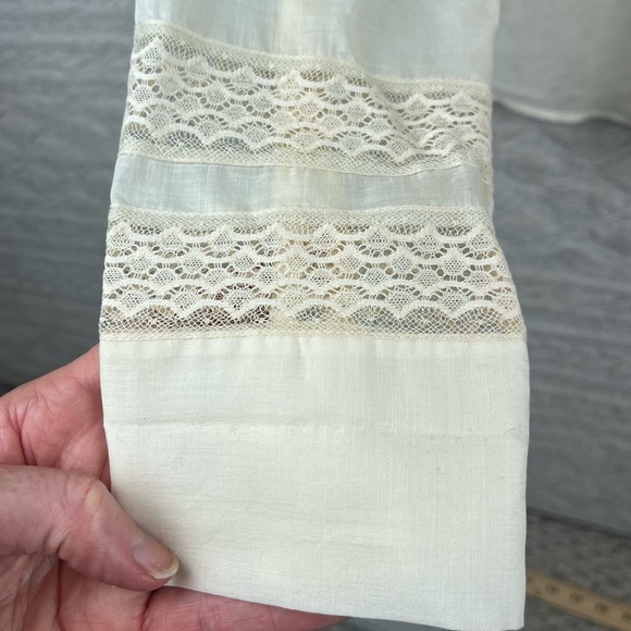 NWT Women's THEORY Alynn Ivory Button Down Shirt Sz L Washed Gauze - Picture 9 of 15